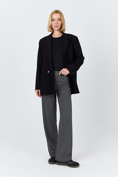 macharel jeans Anthracite Straight Fabric Trousers
