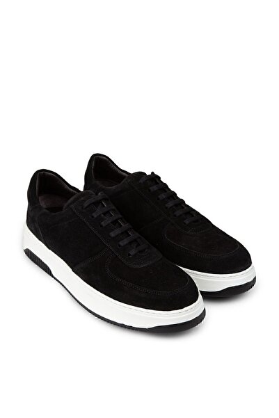 Deery Μαύρο Γνήσιο Suede Ανδρικό Sneaker