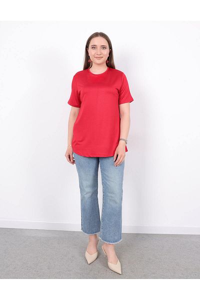Linvey Crystal Lycra Short Sleeve Crew Neck Comfortable Fit Combed Cotton T-Shirt,Blouse,Underwear