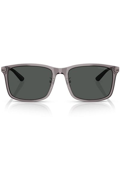 Emporio Armani Man Square Sunglasses- Ea 4241d - Lense Size:57mm - Shiny Transparent Grey