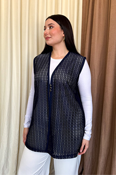ModaPlaza Жіночий короткий жилет з мереживом