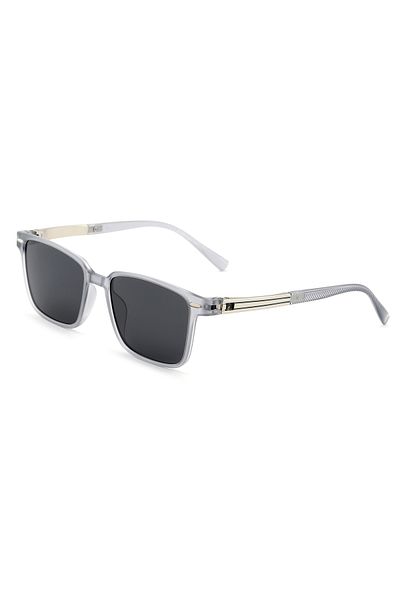 Angel Eyes Rectangle Design Gray Frame Black Glass Polarized Glasses Women&Men