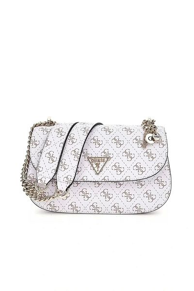 Guess Eco Erica Cnvrtble Xbody Flap Women's Cream Crossbody Bag Hweqg951021-Crg