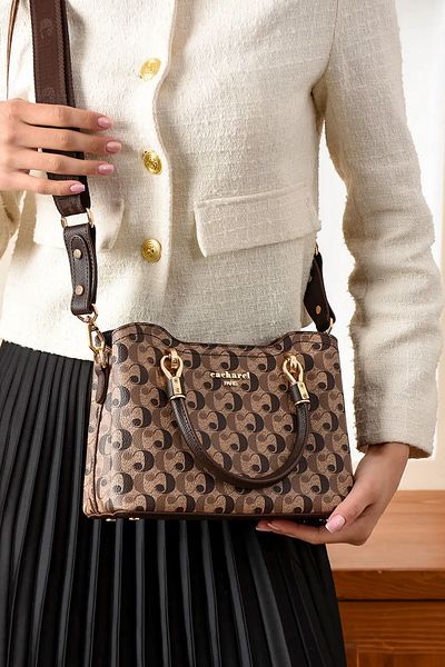 Cacharel Paris Women's 4 Compartment Long Cross Strap Shoulder & Hand Bag