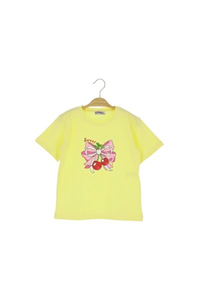 Atabay Kids Atabay 85-04-25 Girl's Tshirt Bow Cherry Printed 2/6 Years