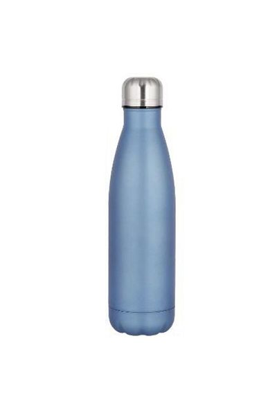PUFO Termos metalic strălucitor pentru băuturi, izotermic, 500 ml, albastru