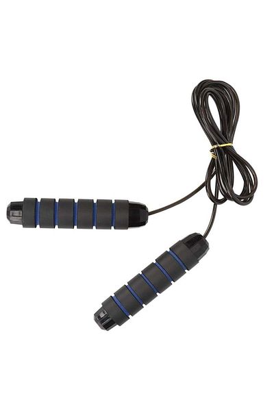 PUFO Coardă de fitness durabilă pentru cardio, 2,8 m, neagră/albăstră - Arde caloriile eficient