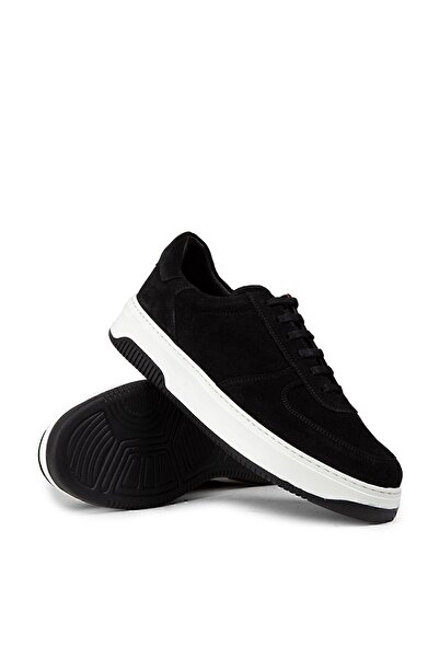 Deery Μαύρο Γνήσιο Suede Ανδρικό Sneaker