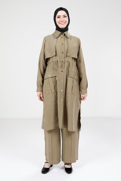 Beyza Σετ παντελονιών Khaki Tunic 9240