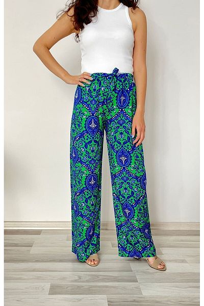 520CK Summer Viscose Women's Trousers - Wide Leg Plaszo