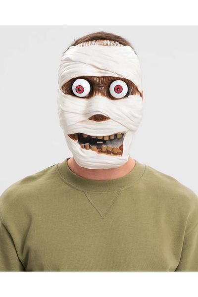 ReilaParty Mummy Mask with Wiggle Eyes – Funny Moving Eyes Halloween and Party Costume Accessory