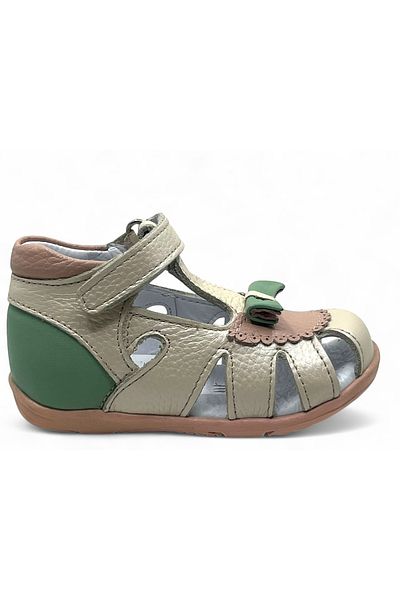 Perlina Leather Orthopedic Sole Baby Girl First Step Shoes