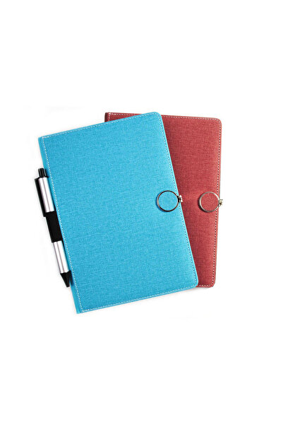 Arhi Design Agenda nedatata A5 Diamond Line cu buton magnetic - Bleu, 2 BUC/SET