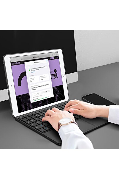 m.tk moveteck Tüm Cihazlara Uyumlu Kablosuz Bluetooth Touchpad li Q Klavye Tablet Telefon iPad Galaxy Honor Redmi