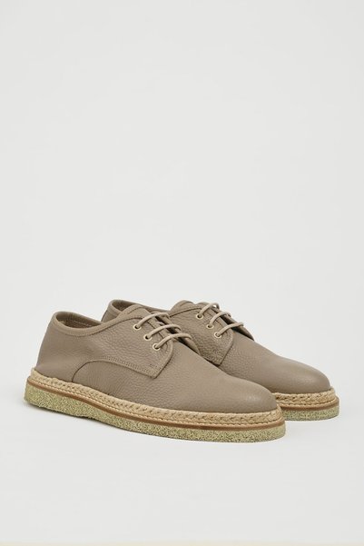 Faruk balkanas Berlin Model Floater Leather Special Straw Sole Casual Shoes