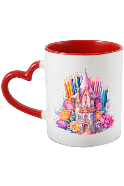 StoryGift Romania Mug With A Tower | Illustration | Flowers Around | Colored ...