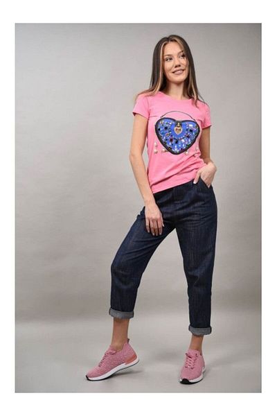Monte Cervino Capodimonte Bag Print T-Shirt Pink S-m