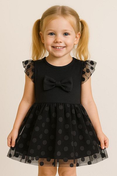 Yumurcak Ribana Kids Girl's Ribbon and Tulle Lace Trend Evening Dress