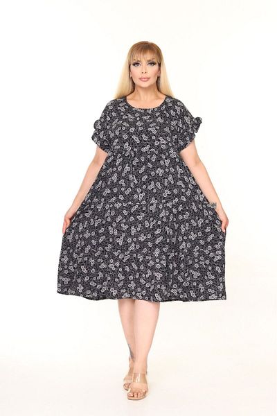 mervemoda Women's Large Size Sleeveless Summer Dress