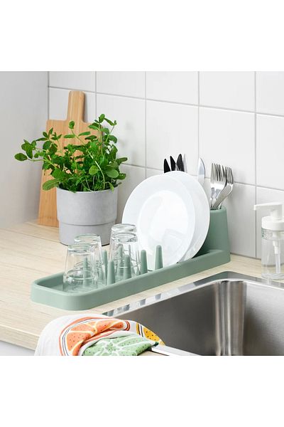 IKEA Dish drying rack, light gray green, 48 cm