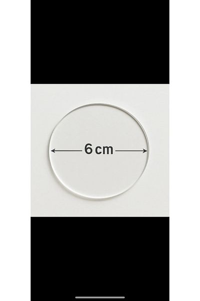 Boncukafası Transparent Plexiglass Circle 6 cm 100 Pieces, Magnet, Gift