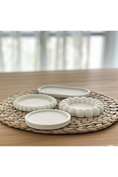 Omerella Dekoratif Takı Tabağı Mumluk Yağdanlık 4’lü Takım kampanyalı Fiyat