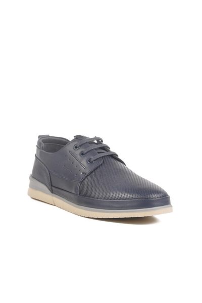 WALKWAY Lo2063-R176 m Navy Blue Genuine Leather Men's Casual Shoes