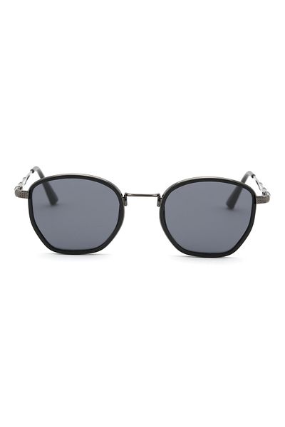 Angel Eyes Modern Pentagonal Design Black Frame Black Glass Women&Men Sunglasses
