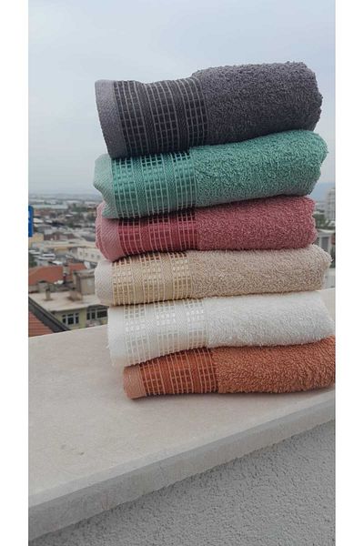 VİLERA HOME Cotton 6-Piece Hand Face Towel Set
