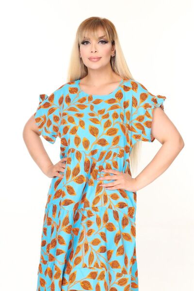 mervemoda Women's Large Size Sleeveless Summer Dress