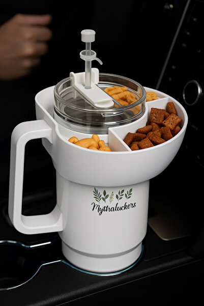 Stanle Quencher 1.18L Compatible Deep Compartment Snack Container Lid – White