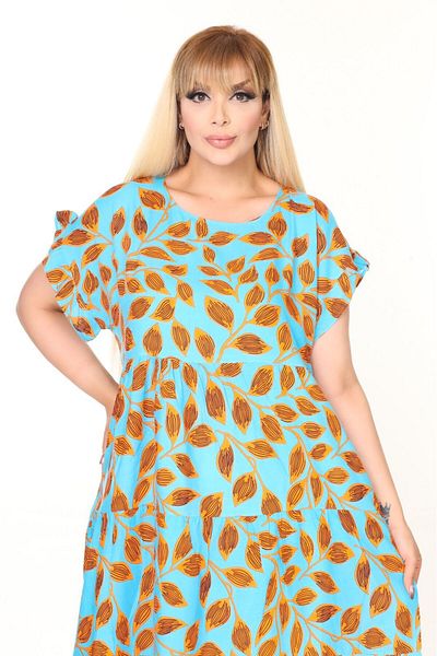mervemoda Women's Large Size Sleeveless Summer Dress