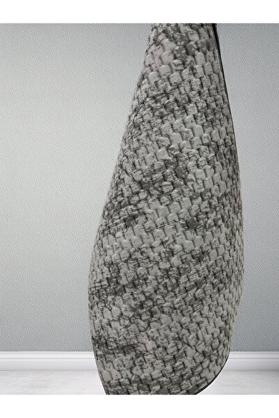 Dinarsu Yıkanabilir Kesme Halı Bohem Modern Mozaik Gri Desenli Kaymaz Taban E...