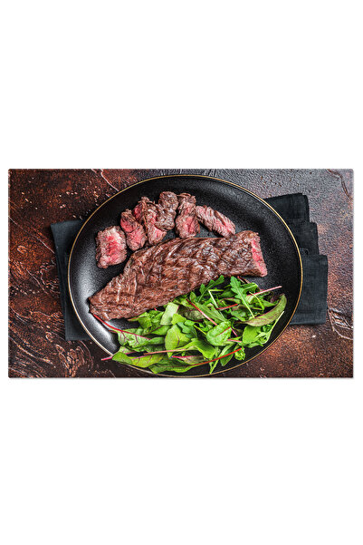 StoryGift Romania Tablou Canvas Friptura Juicy De Vitel Machete Pe Gratar O B...