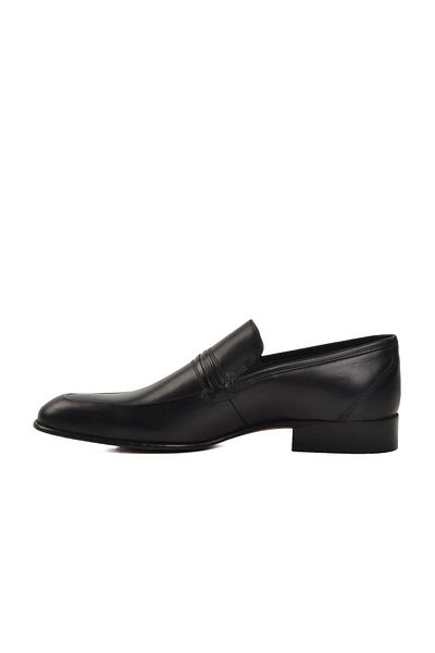 WALKWAY Black Genuine Leather Leather Sole Men's Classic Shoes 02471 m
