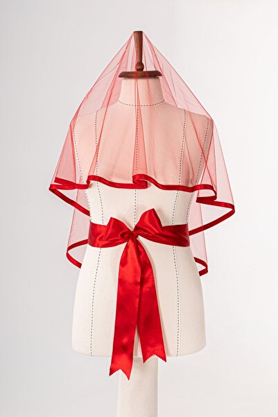 Dantelux Biyeli Gelin Duvağı Seti (Kına Örtüsü + Gelin Kuşağı + Kına Eldiveni...