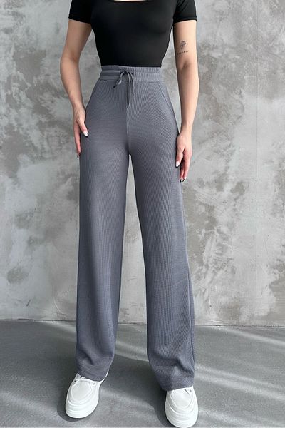 macharel jeans Γυναικείο New Season Φαρδύ πόδι κοτλέ ύφασμα μέσης ελαστικό εποχιακό παντελόνι