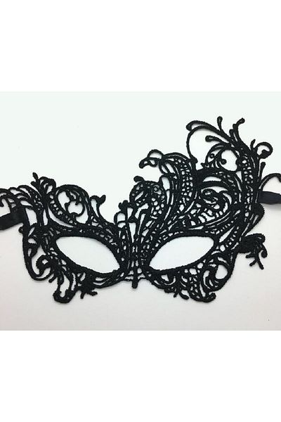 Skygo Black Color Lace Embroidered Mesh Embroidered Party Mask Model 5