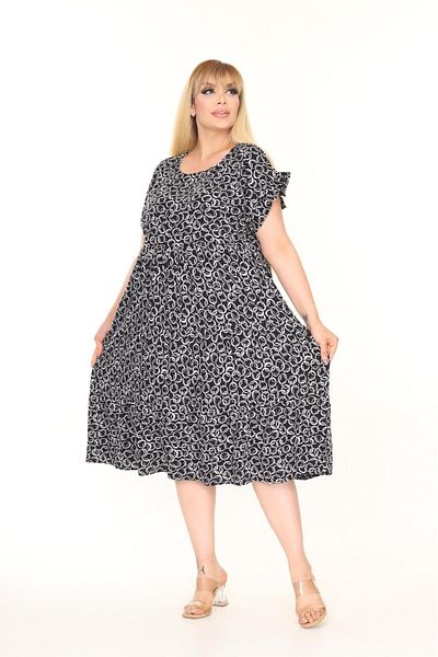 mervemoda Women's Large Size Sleeveless Summer Dress