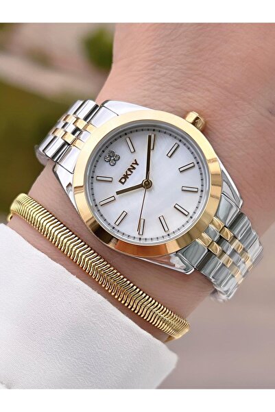 Dkny Çelik Kasa Ve Kordon 5 Atm Suya Dayanıklı 2 Yıl Garantili Kadın Kol Saati+Bileklik DKNY.0035.1