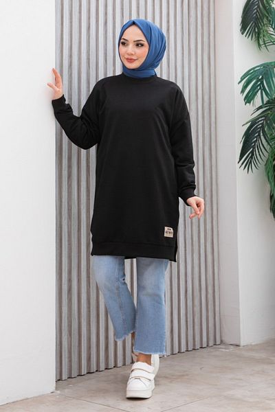 Bala Giyim 2-Piece Two-Dot Threaded Women's Hijab Tunic