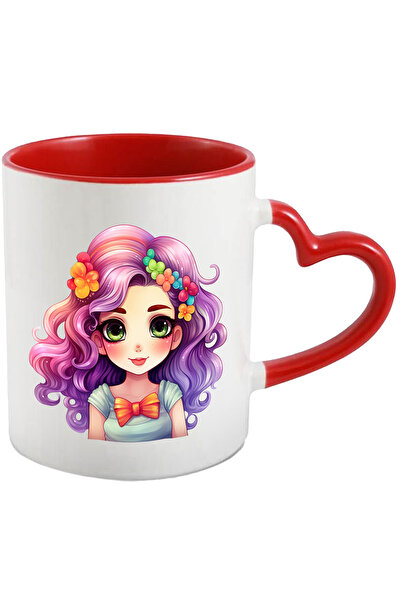 StoryGift Romania Cana Cu O Fetita | Ilustratie | Mov | Funda | Floricele | O...