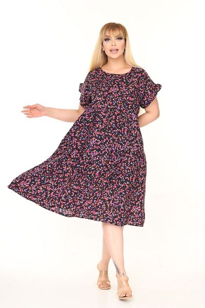 mervemoda Women's Large Size Sleeveless Summer Dress