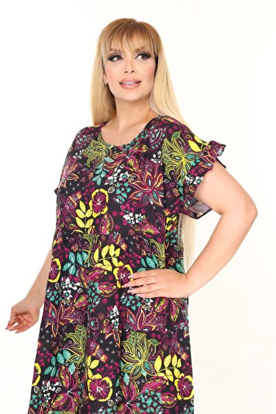 mervemoda Women's Large Size Sleeveless Summer Dress