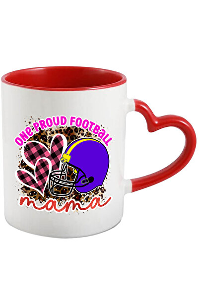 StoryGift Romania Cana Cu Inimioare Si Casca Pentru Fotbal American Cu Mesaju...