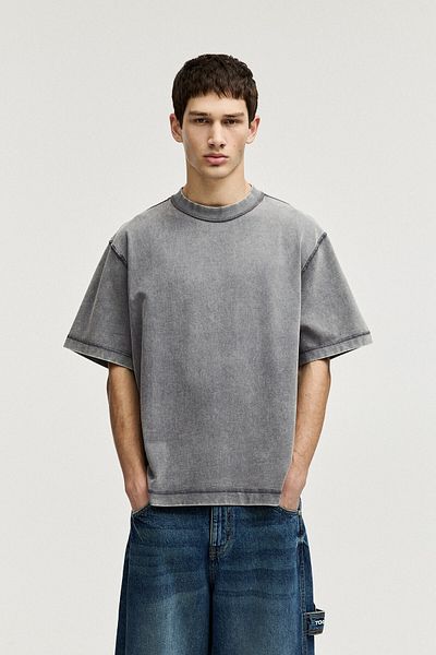 Pull & Bear Soft-touch boxy-fit T-shirt