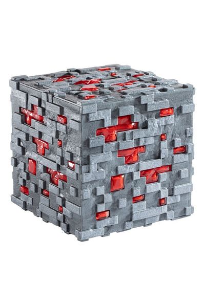 Noble Collection Minecraft Replica Illuminating Redstone Ore Cube 10 cm