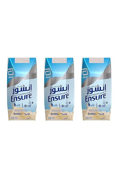 Ensure Vanilla Nutritional Supplement Milk - 3 Packs, 200ml