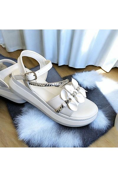 RONX Thick Sole Comfortable Sole Stone Detailed Women's Sandals