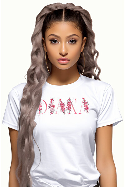 StoryGift Romania Tricou Femei Cu Numele Diana, Floral, Colorat, Creativ, Fru...